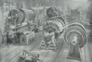 Турбинный цех на Путиловском заводе. Фотография. 1913 г.