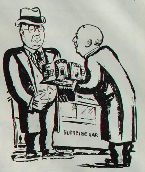 Переход польских банков в руки американских капиталистов. Карикатура из газеты "Трыбуна роботнича". 1926 год.