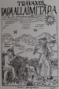 Сбор урожая картофеля. Рисунок из хроники Пома де Айяла. XVI в.