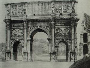 Триумфальная арка императора Константина в Риме. IV в. н.э.