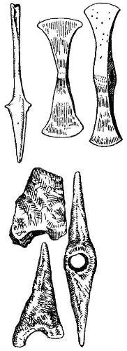 Предметы из кладов бронзового века, слу¬жившие в качестве денег (по В. И. Равдоникасу)