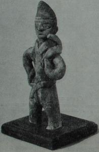 Жнец с серпом. Глиняная статуэтка из ханьских погребений (провинции Хэбэй)