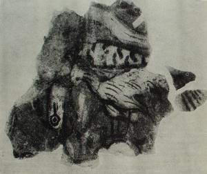 Фазан. Роспись по глине из городища Топрак-кала. III в. н.э.